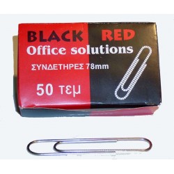 Συνδετήρες Μεταλλικοί 78mm Black Red